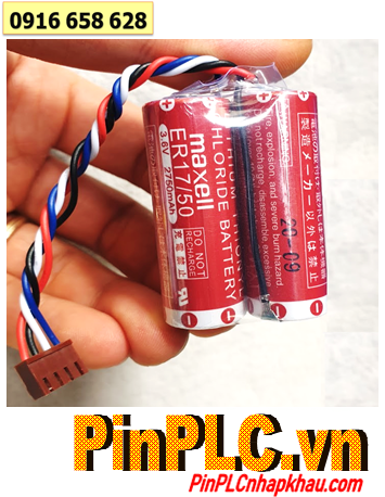 Maxell 2ER17/50; Pin nuôi nguồn Maxell 2ER17/50 lithium 3.6v 5500mAh chính hãng _Xuất xứ NHẬT